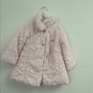 Juicy Couture Pink Puffer Jacket with Fluffy Collar